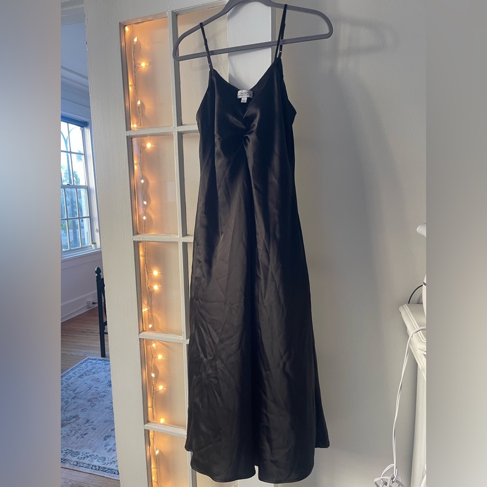 Chic Black Maxi Dress with Spaghetti Straps
